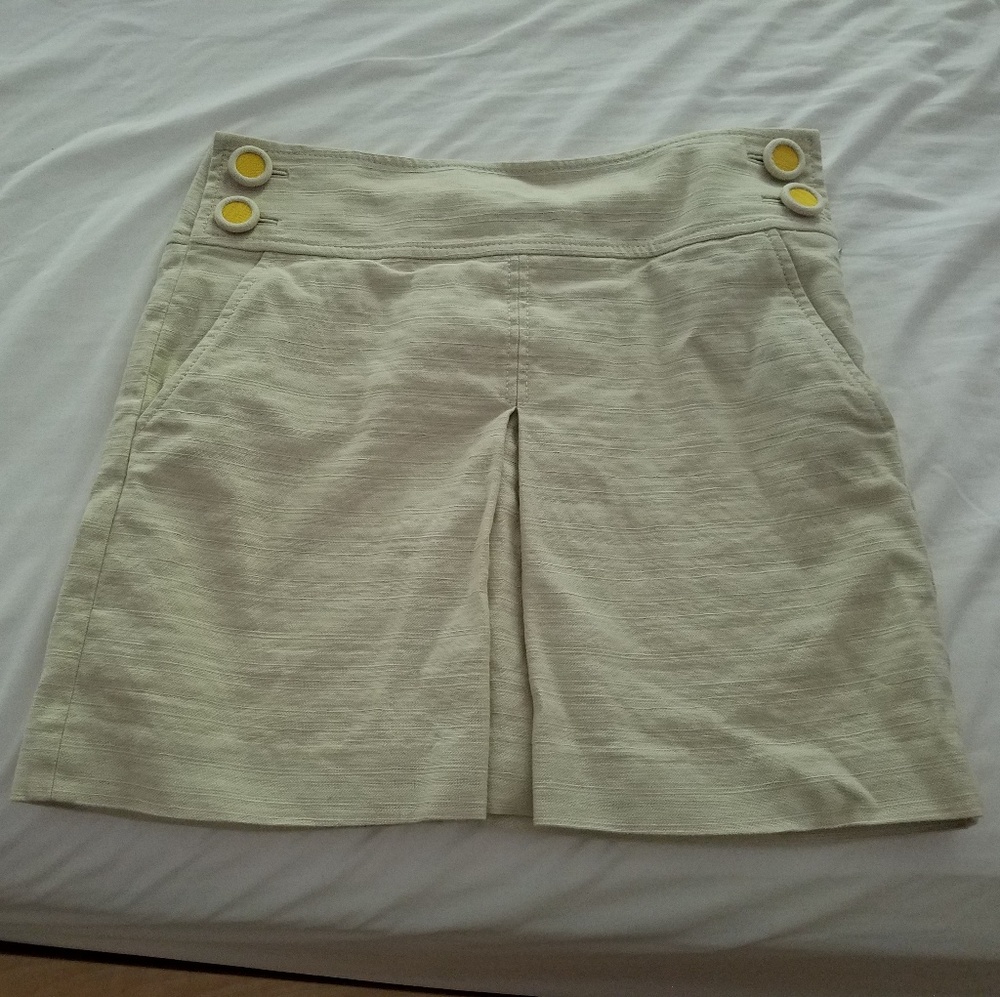 J Crew Linen Schoolgirl Skirt